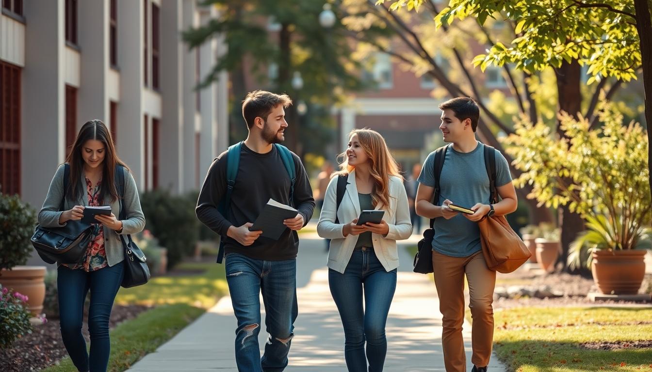 Students working in research laboratory